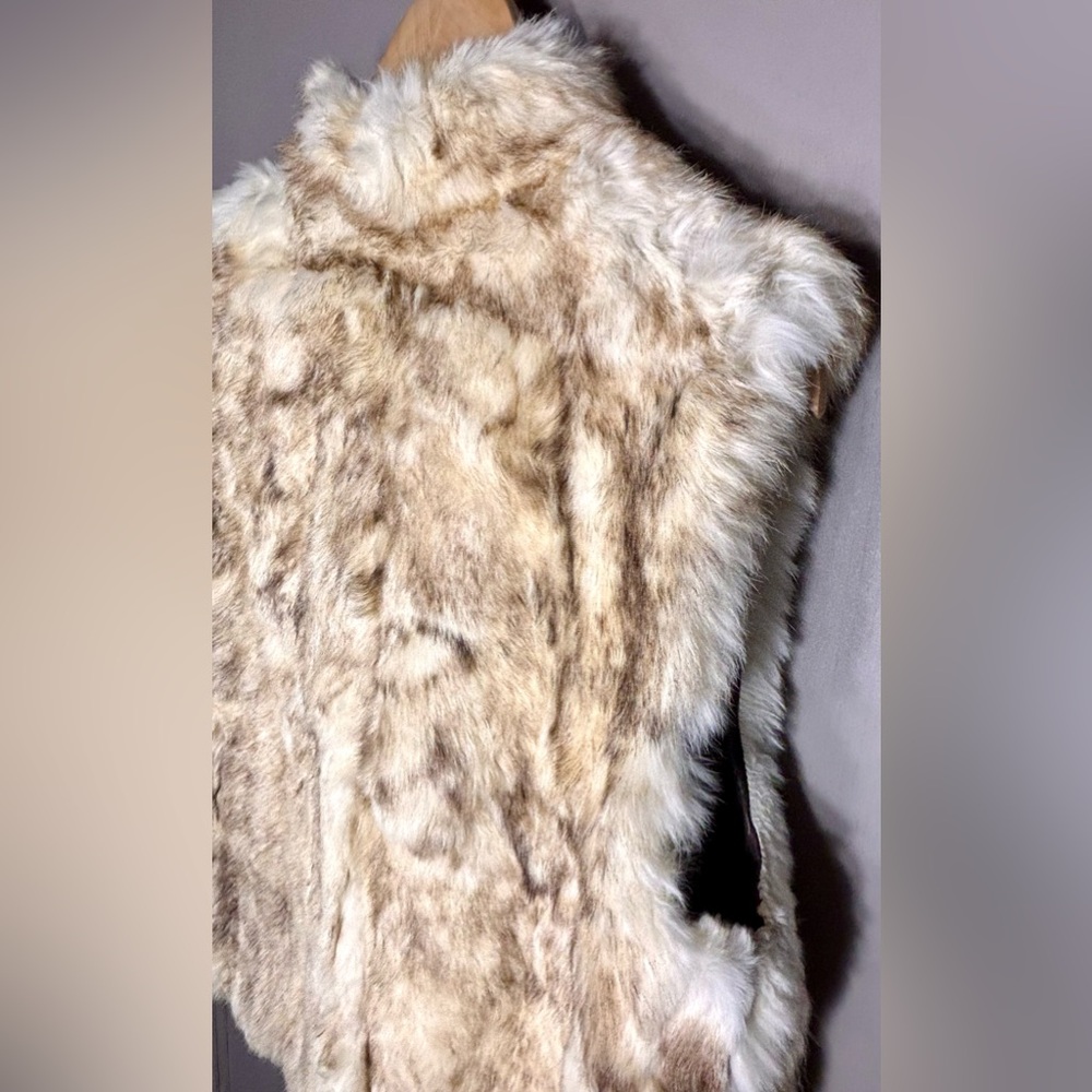 REVERSIBLE Rabbit Fur Lined Vest - Picture 14 of 16